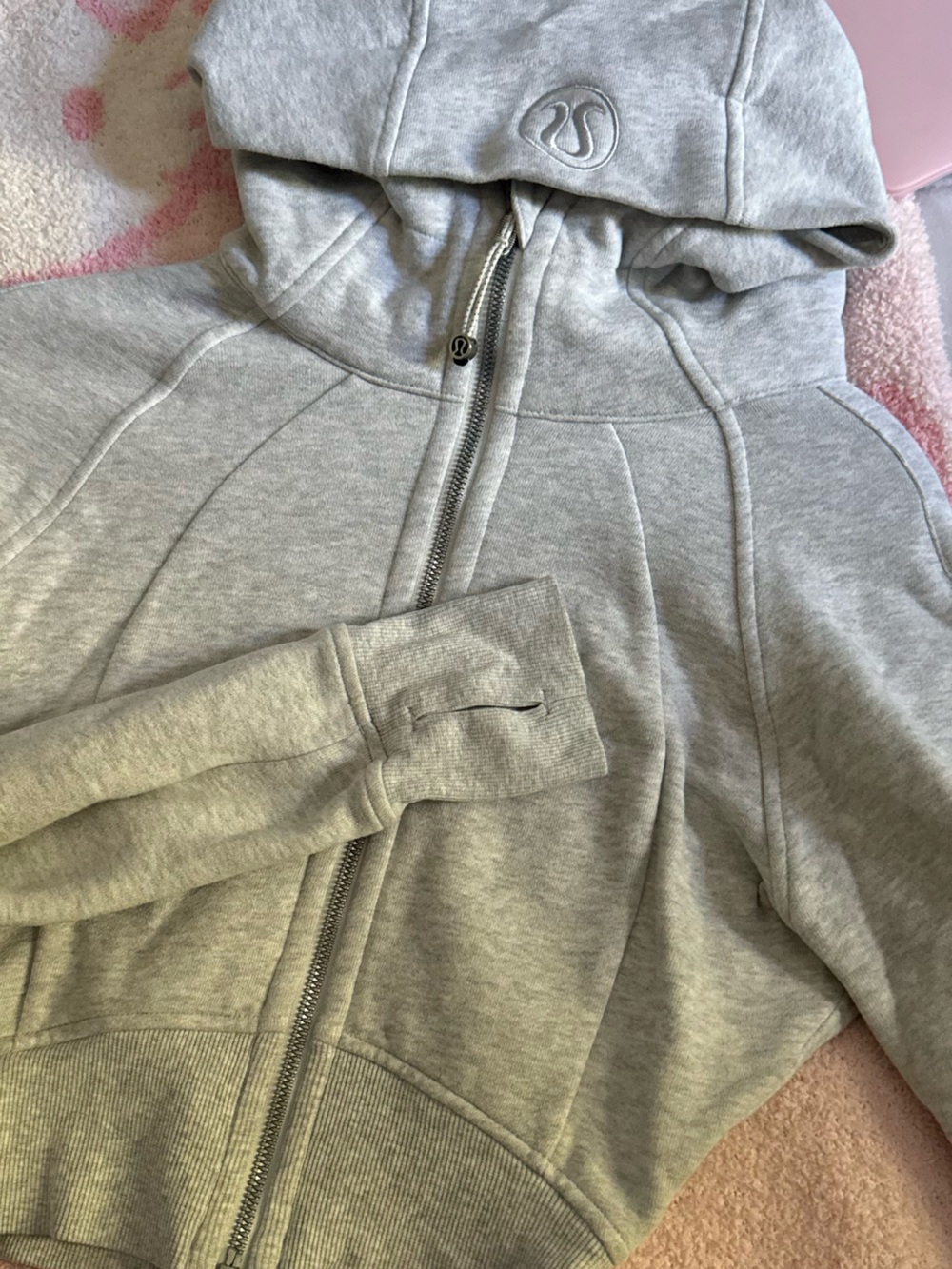 Lululemon Grey Scuba zip up hoodie